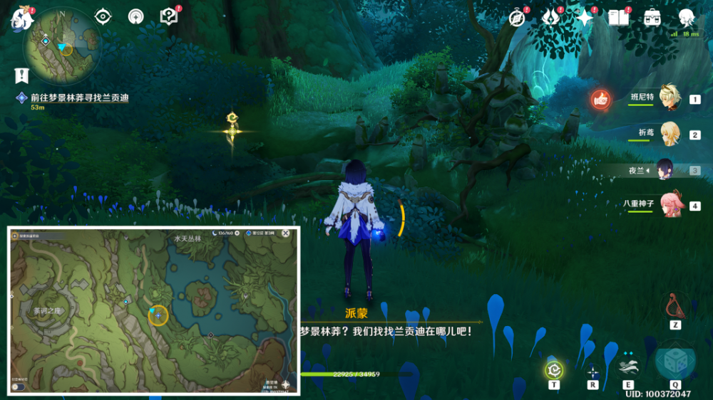 原神梦景林莽怎么进去1